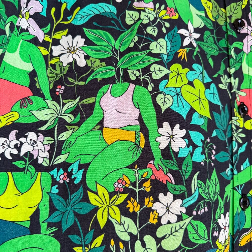 Big Bud Press x Lisa Hanawalt LIMITED EDITION Plant Lady print Pantry Shirt - Picture 3 of 4